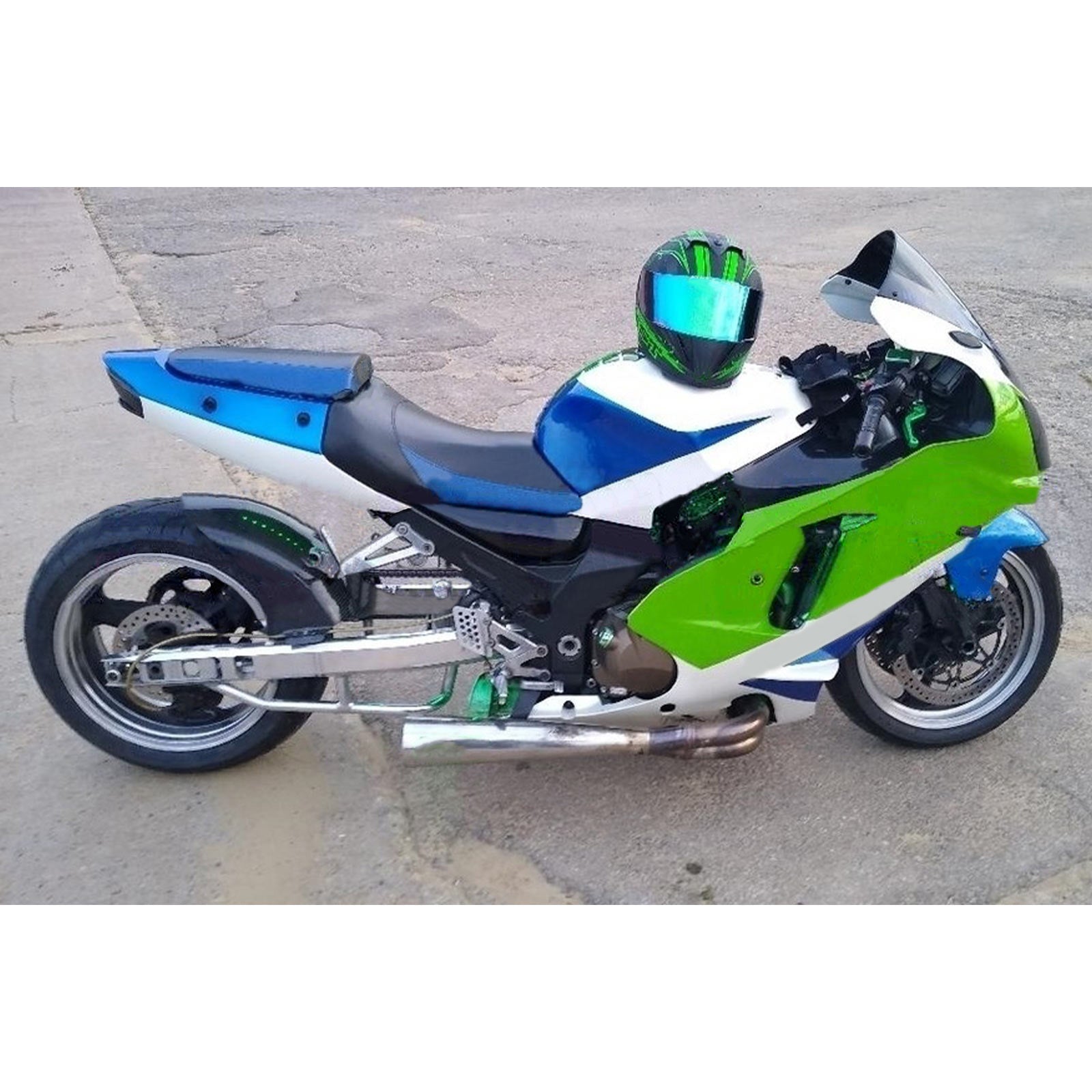 Amotopart 2002-2005 Kawasaki ZX12R Fairing G-Black & Gold Kit