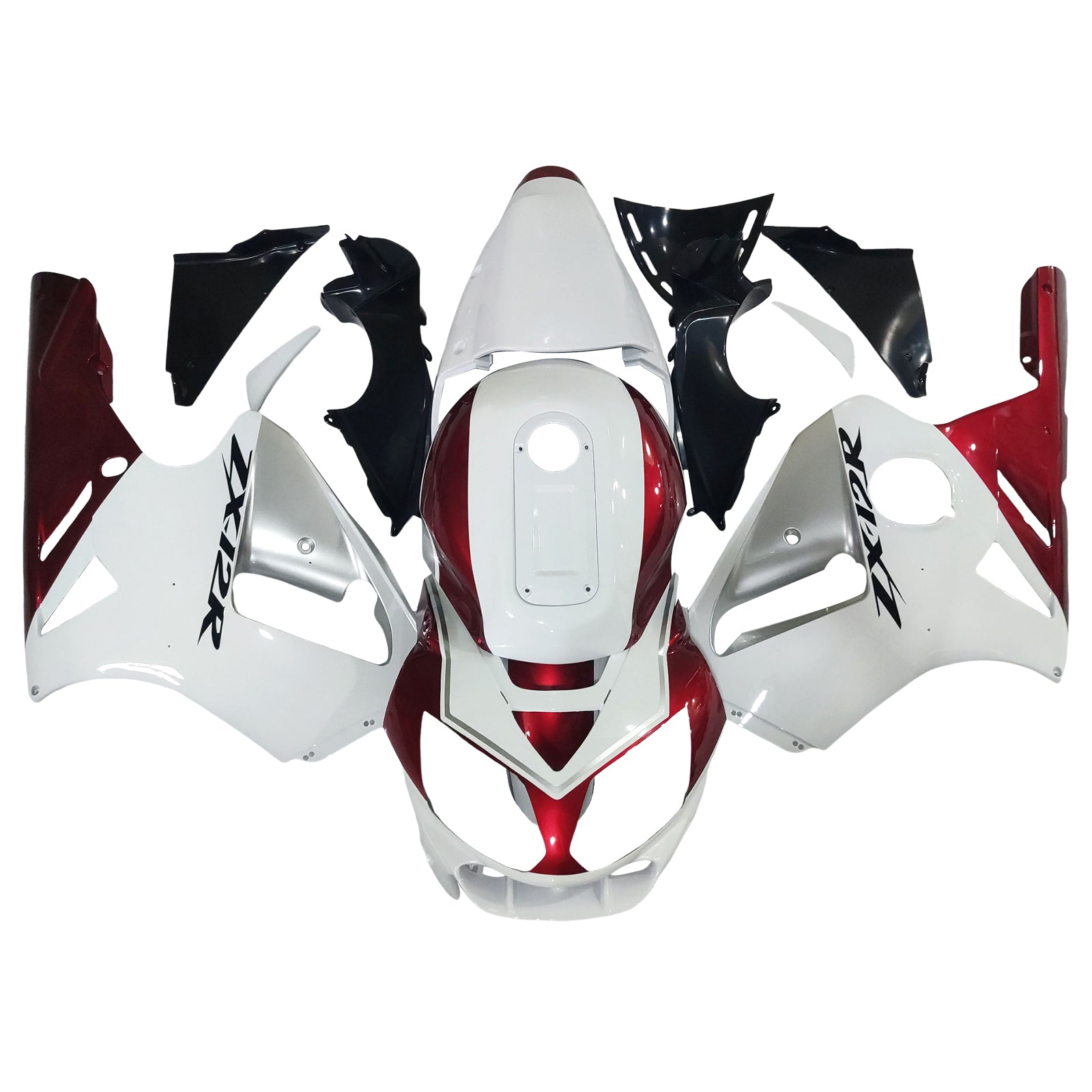 Amotopart 2002-2005 Kawasaki ZX12R ホワイト レッド & ブラック