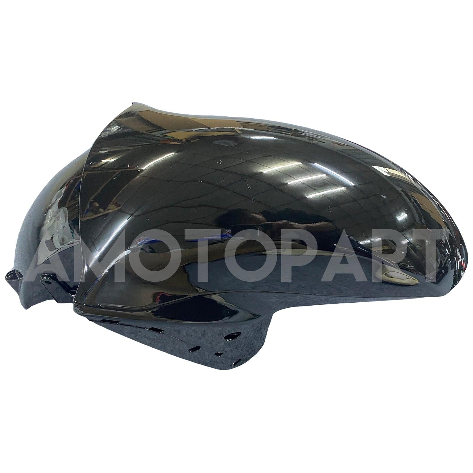 Amotopart 2006-2011 Kawasaki ZX14R Black with Red Flame Fairing Kit