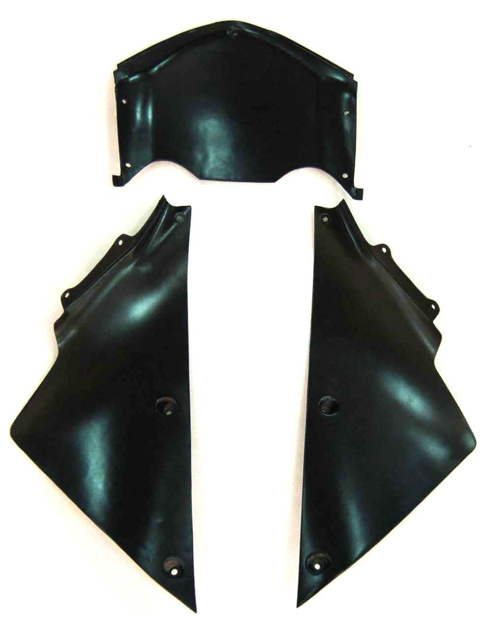 Amotopart 2006-2011 Kawasaki ZX14R Black with Blue Flame Fairing Kit