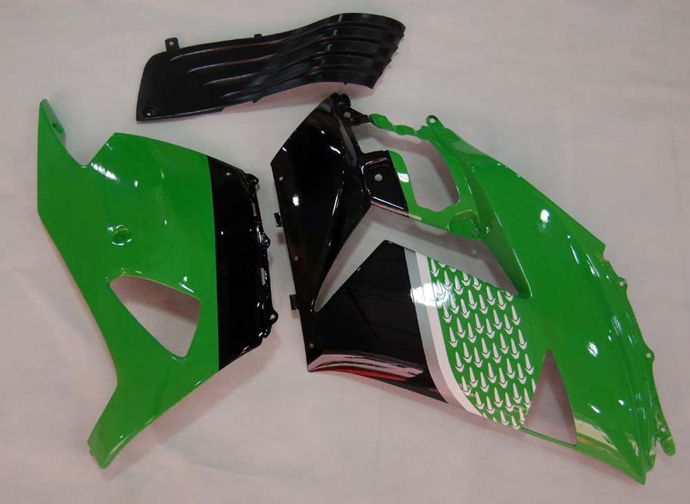 Amotopart 2006-2011 Kawasaki ZX14R Black&Green Fairing Kit