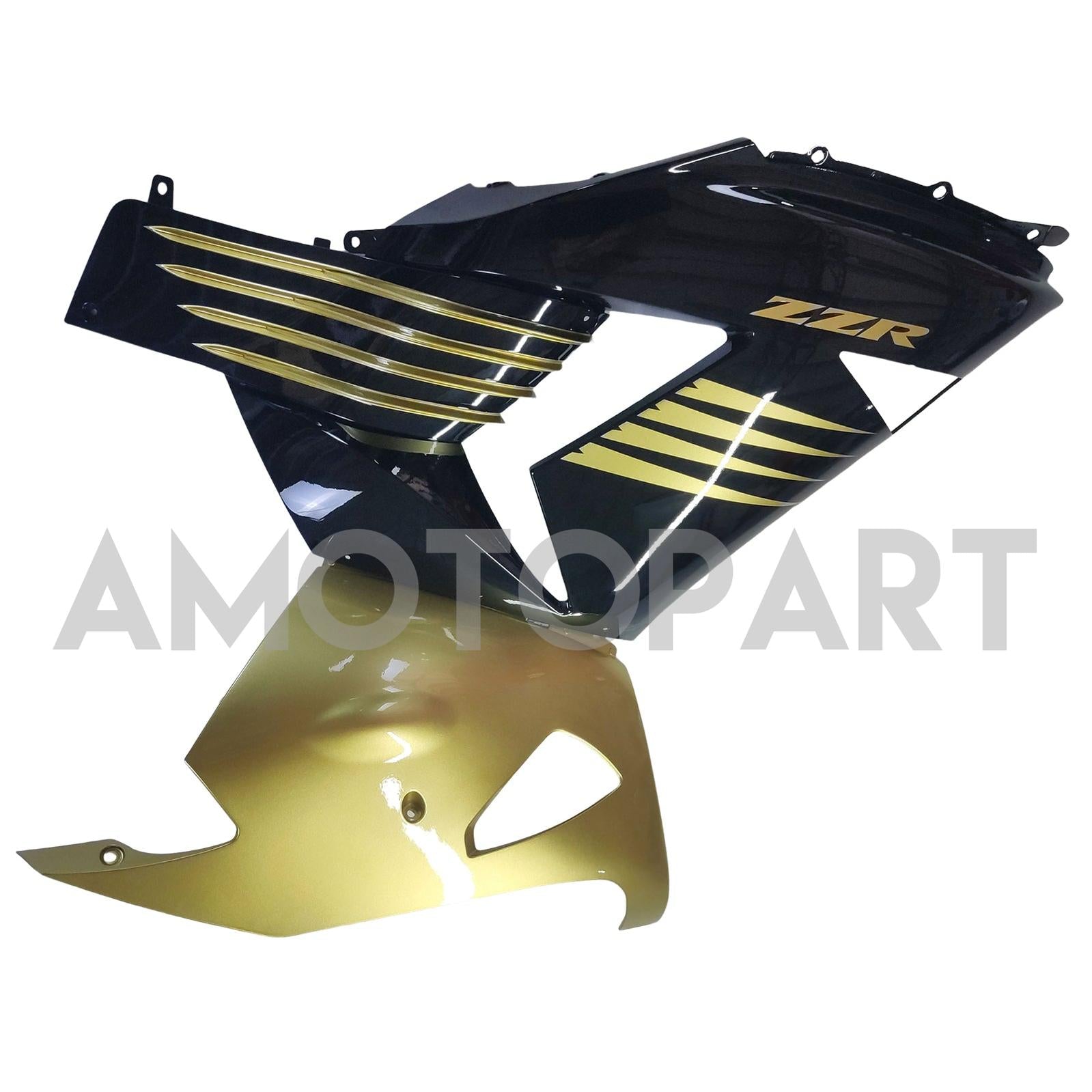 Amotopart 2006-2011 Kawasaki ZX14R GLOSS GLOSS & BLACK FAILING KIT