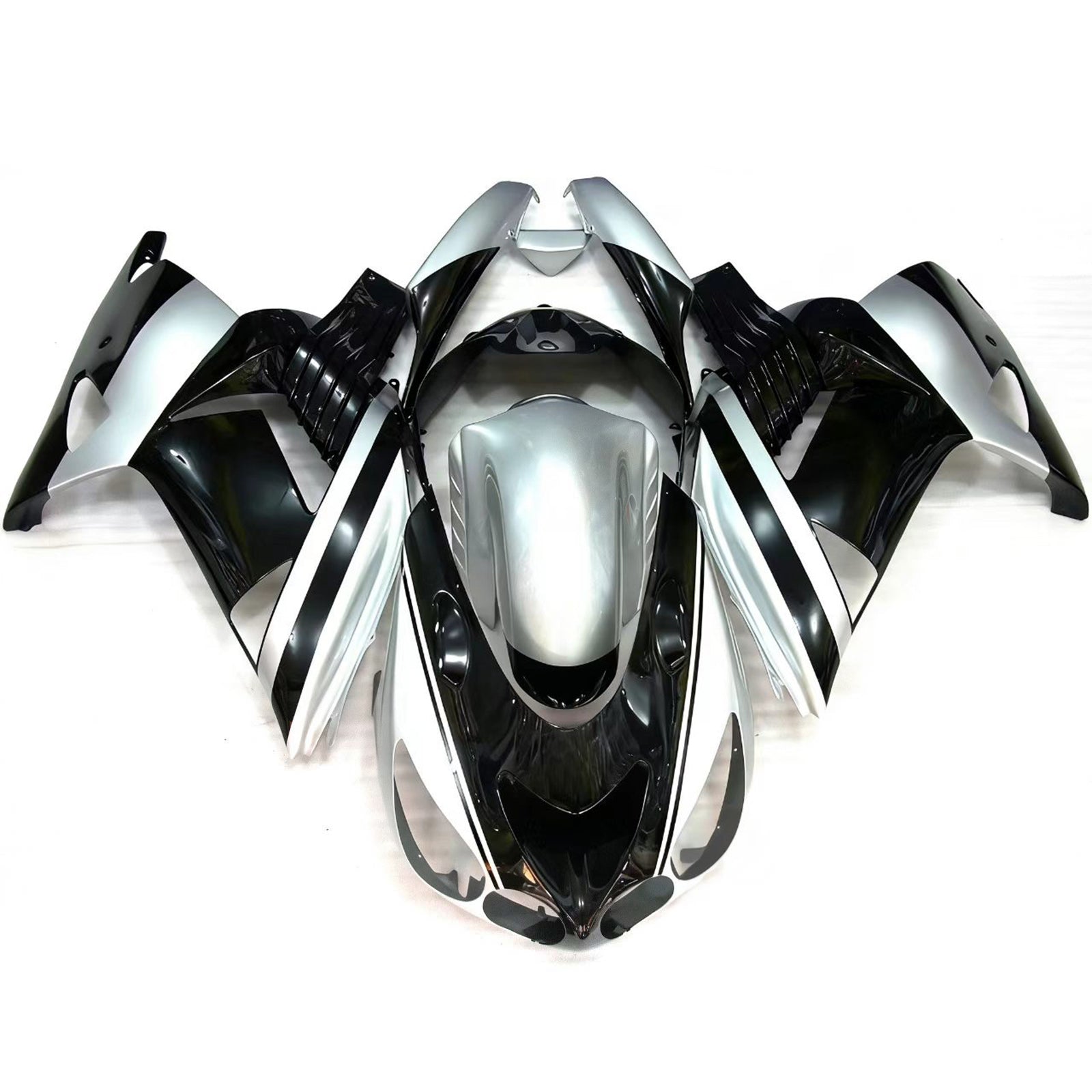 Amotopart 2006-2011 Kawasaki ZX14R Grey&Black Fairing Kit