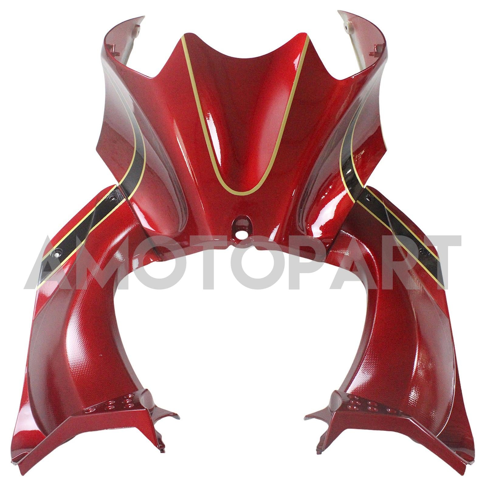 Amotopart 2006-2011 Kawasaki ZX14R Red & Grey Fairing Kit
