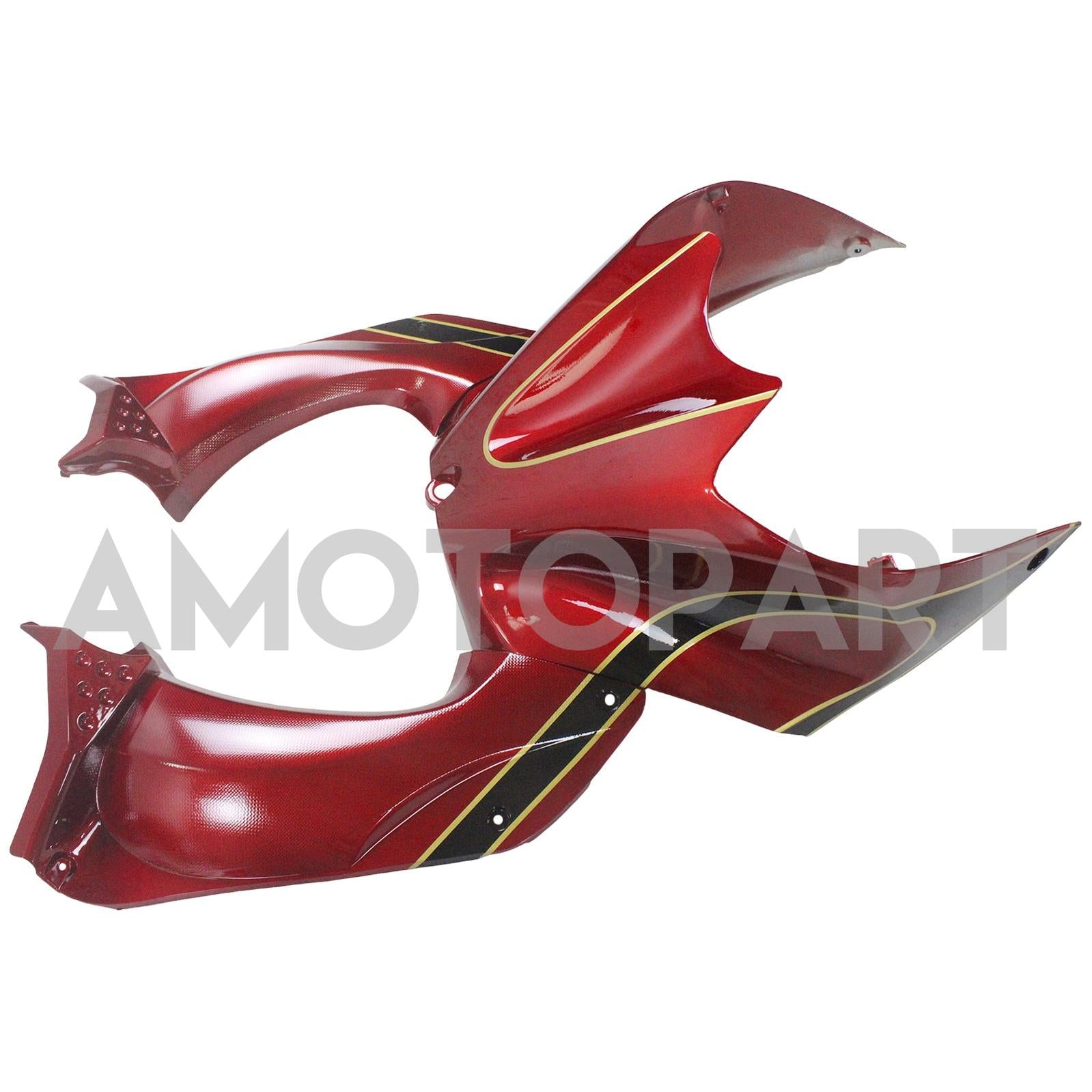 Amotopart 2006-2011 Kawasaki ZX14R Red & Grey Fairing Kit