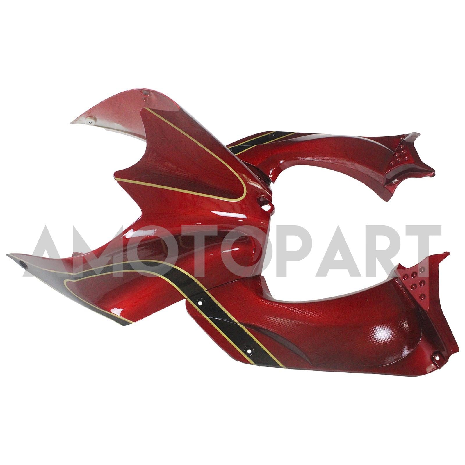 Amotopart 2006-2011 Kawasaki ZX14R Red & Grey Fairing Kit