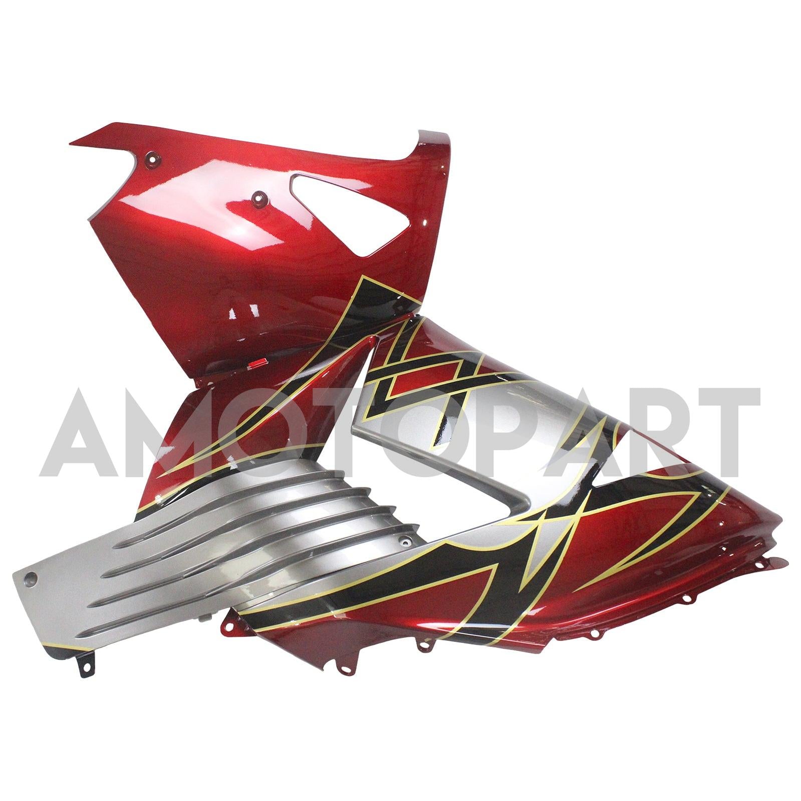 Amotopart 2006-2011 Kawasaki ZX14R Red & Grey Fairing Kit