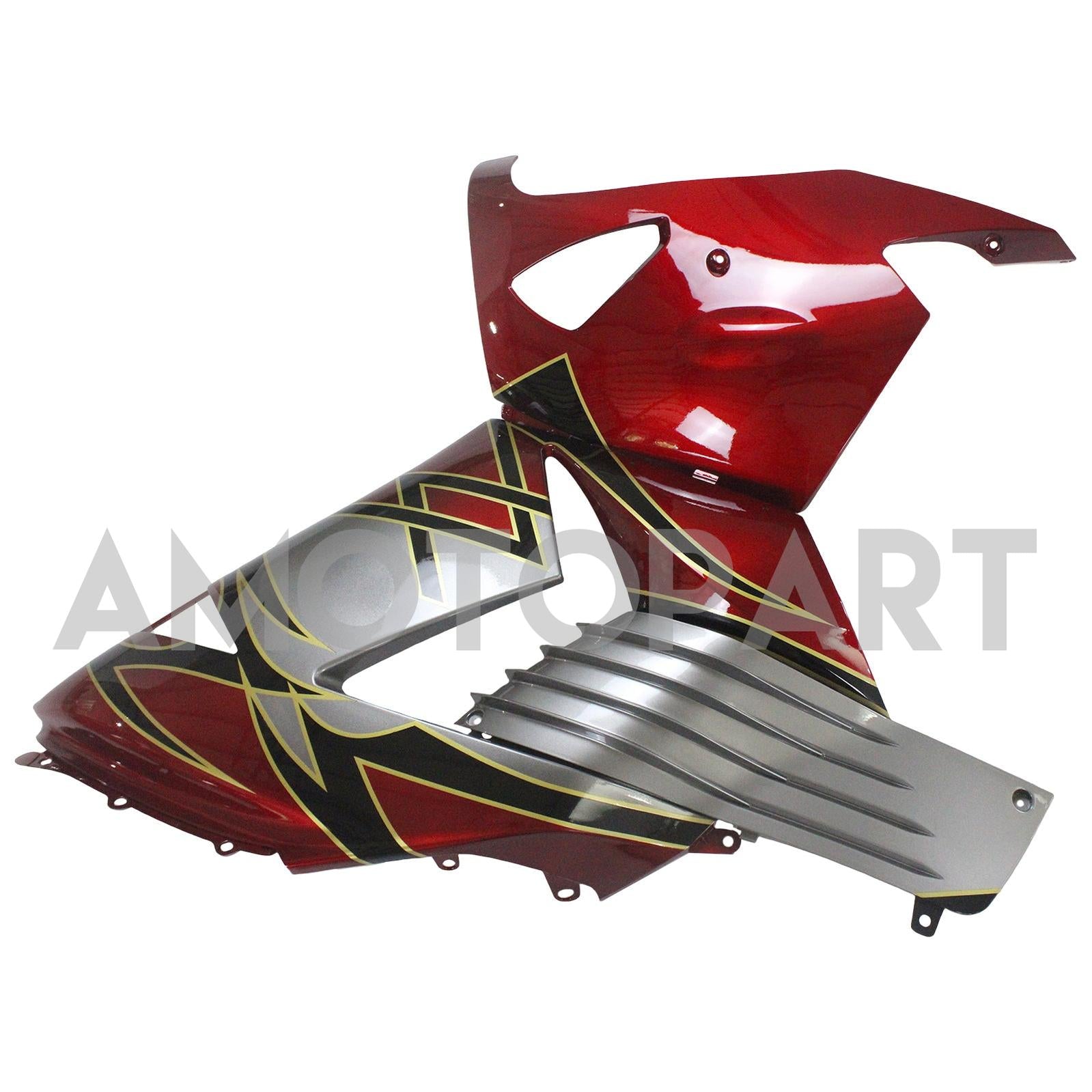 Amotopart 2006-2011 Kawasaki ZX14R Red & Grey Fairing Kit