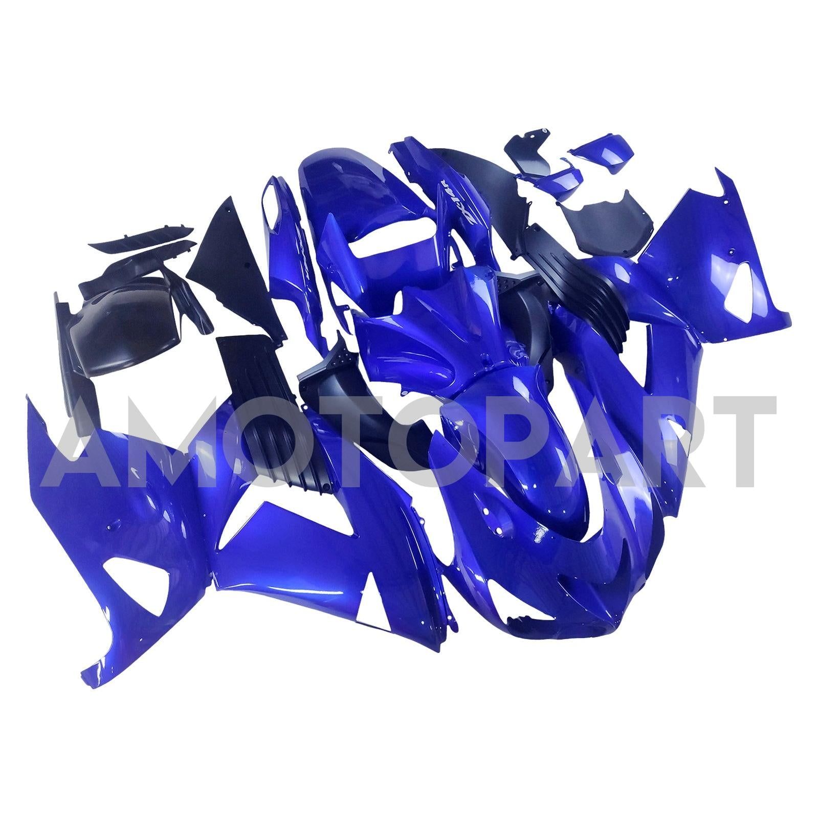 Amotopart 2006-2011 Kawasaki ZX14R Blue Style3 Fairing Kit