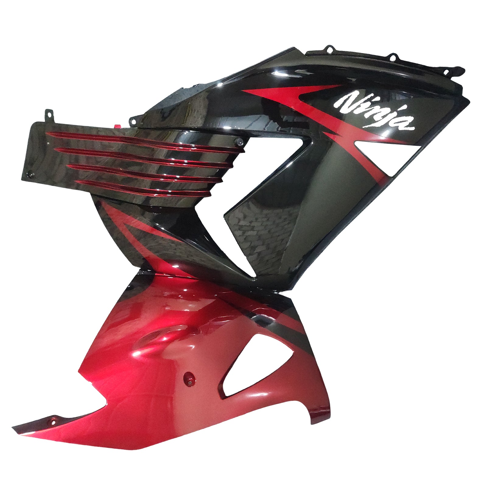 Amotopart 2006-2011 Kawasaki ZX14R ZZR1400 Black Red  Fairing Kit
