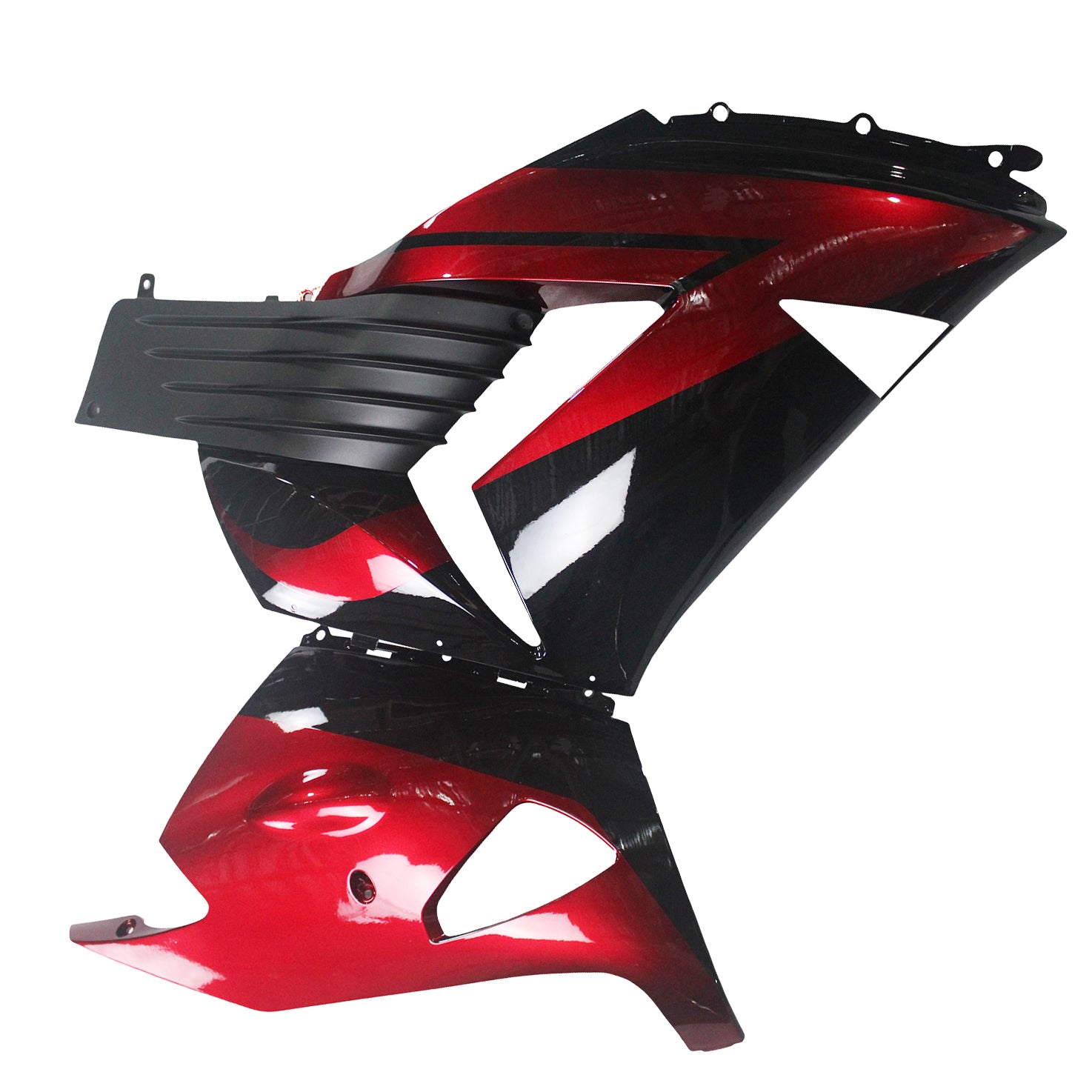 Amotopart 2006-2011 Kawasaki ZX14R ZZR1400 Glossy Red Black Fairing Kit