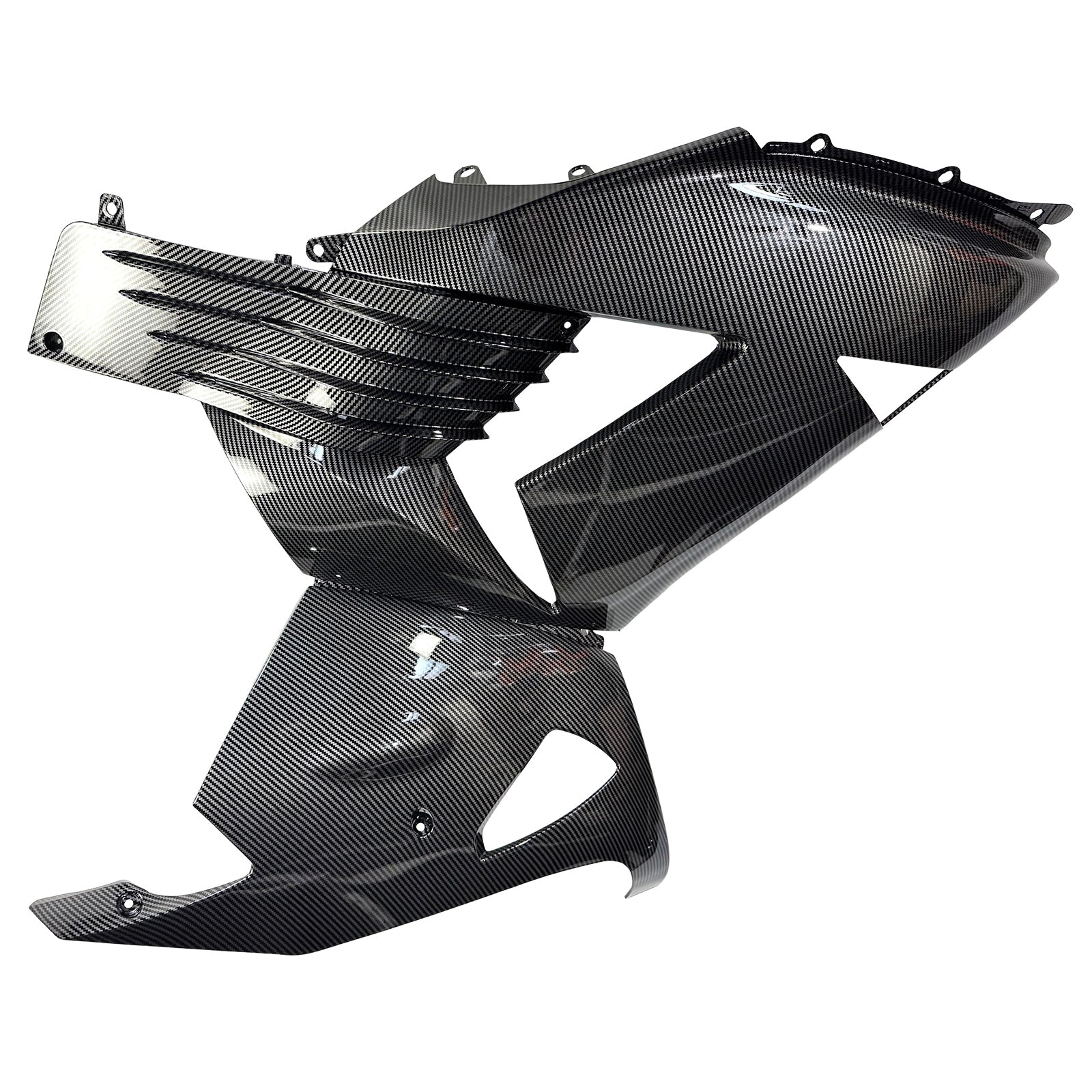 Amotopart 2006-2011 Kawasaki ZX14R ZZR1400 Carbon Fiber Black Fairing Kit