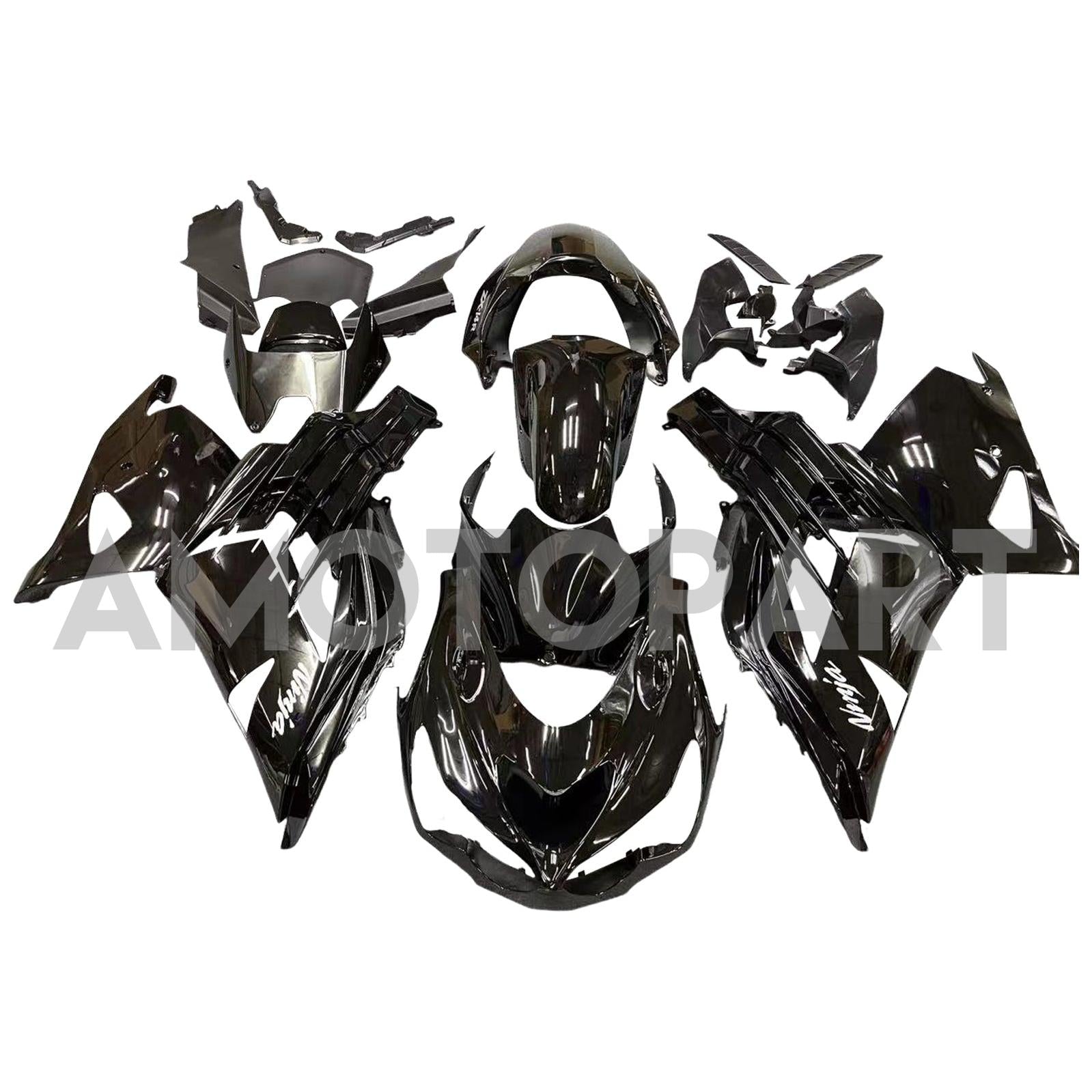 Amotopart Kawasaki 2012-2025 ZX14R Black Fairing Kit
