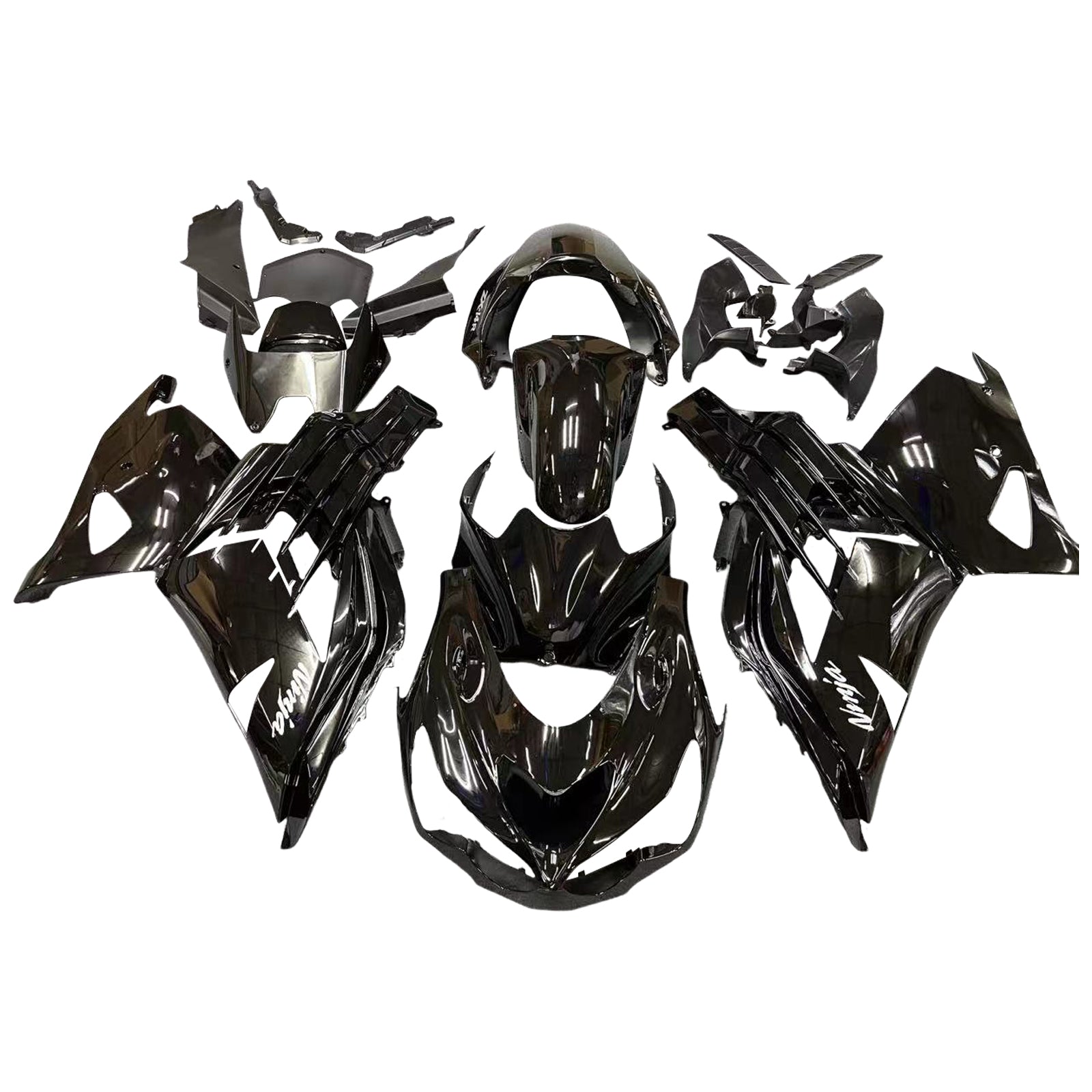 Amotopart Kawasaki 2012-2022 ZX14R Black Fairing Kit