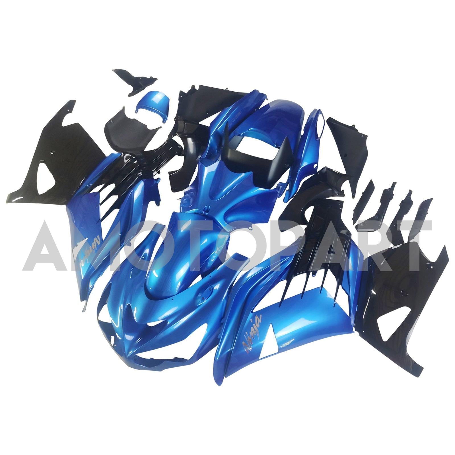Amotopart Kawasaki 2012-2025 ZX14R Blue Fairing Kit