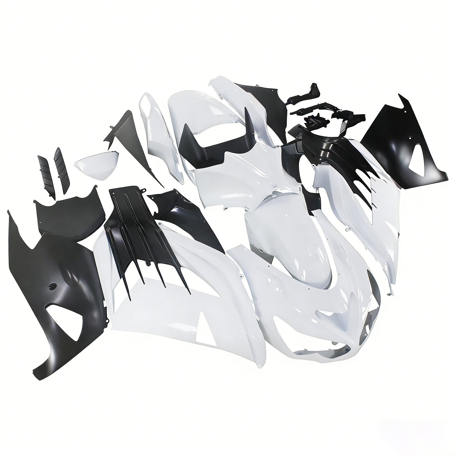 Amotopart Kawasaki 2012-2025 ZX14R White Fairing Kit