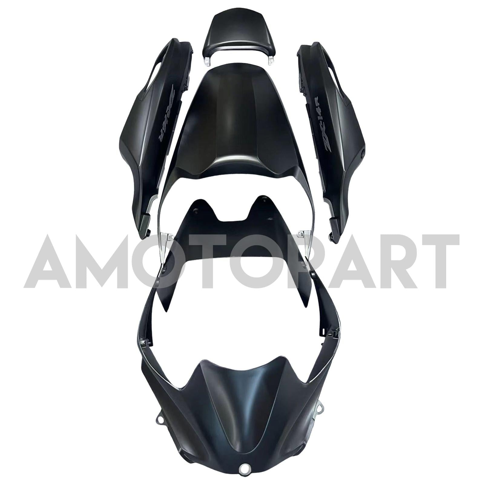 Amotopart Kawasaki 2012-2022 ZX14R Black Red Fairing Kit