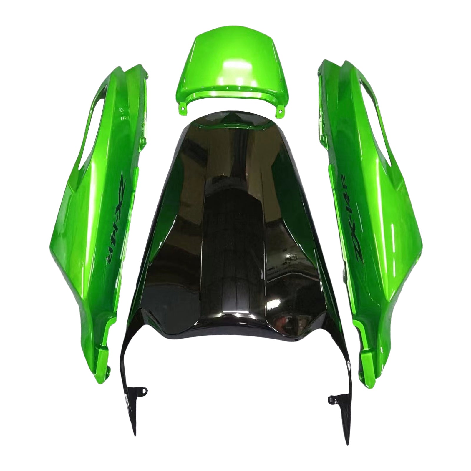 Amotopart Kawasaki 2012-2022 ZX14R Black Mix Green Fairing Kit