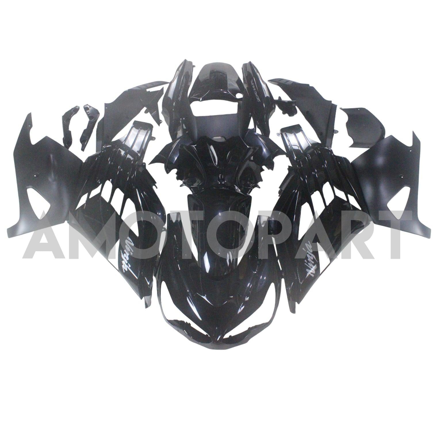 Amotopart Kawasaki 2012-2025 ZX14R Black Fairing Kit