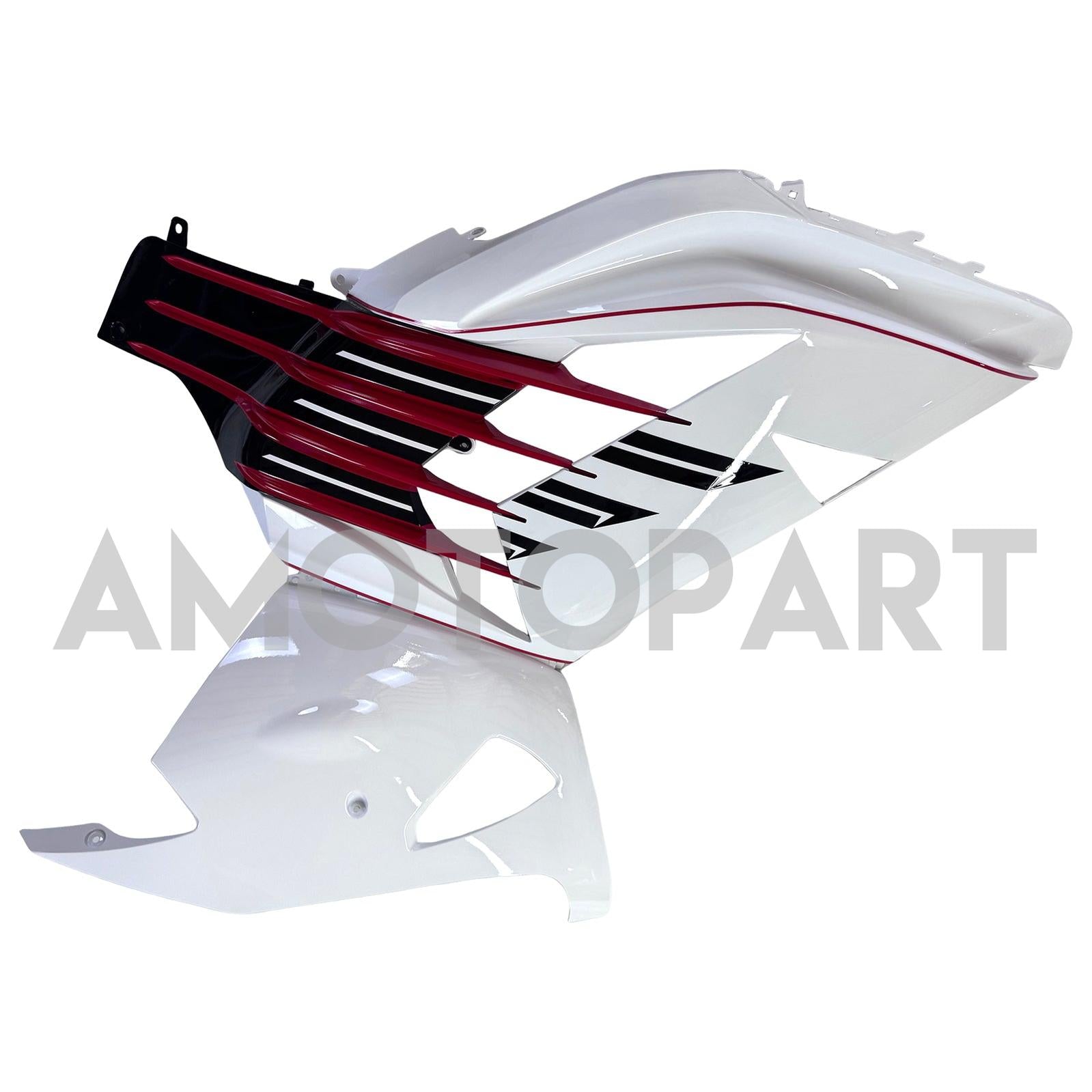 Amotopart 2012-2025 Kawasaki ZX14R ZZR1400 Black White & Red Fairing Kit