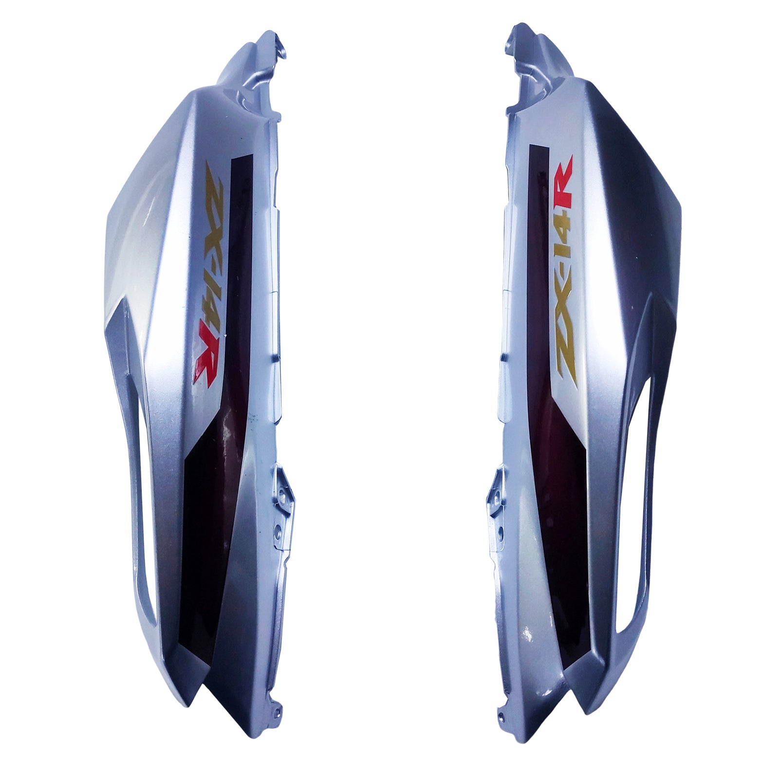 Amotopart 2012-2025 Kawasaki ZX14R ZZR1400 Black Silver Fairing Kit
