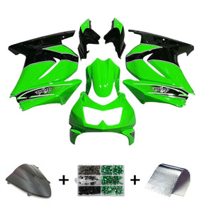 Amotopart 2008-2012 Kawasaki ZX250 Fairing Green&Black Kit