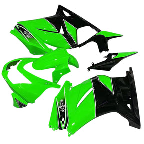 Amotopart 2008-2012 Kawasaki ZX250 Fairing Green&Black Kit