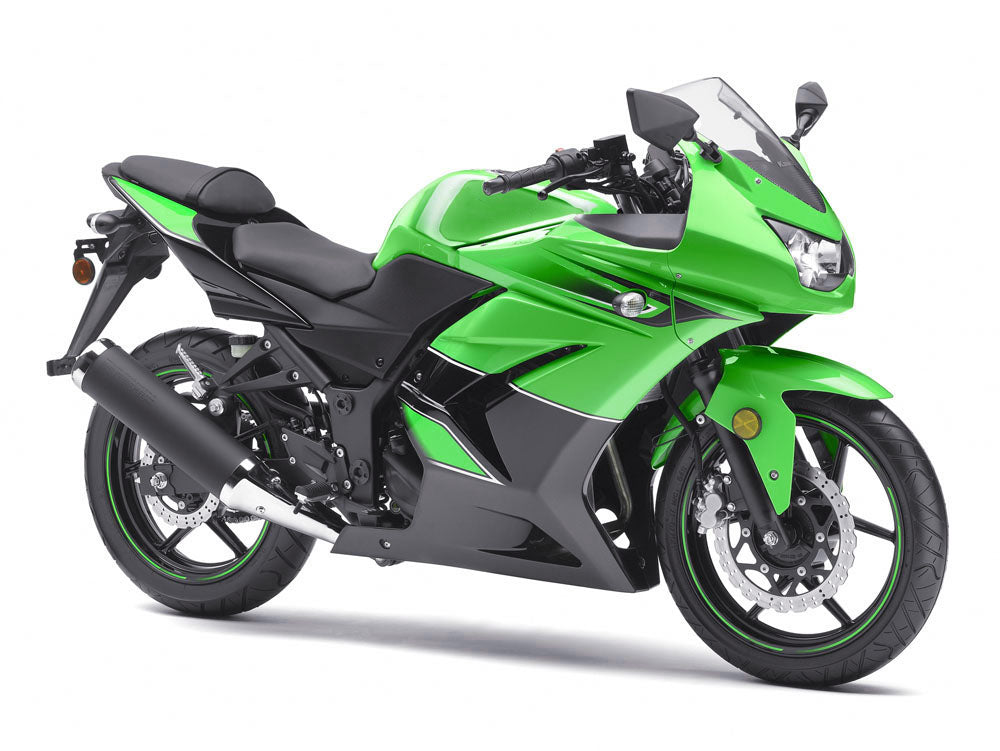Amotopart 2008-2012 Kawasaki ZX250 Fairing Green & Black Kit