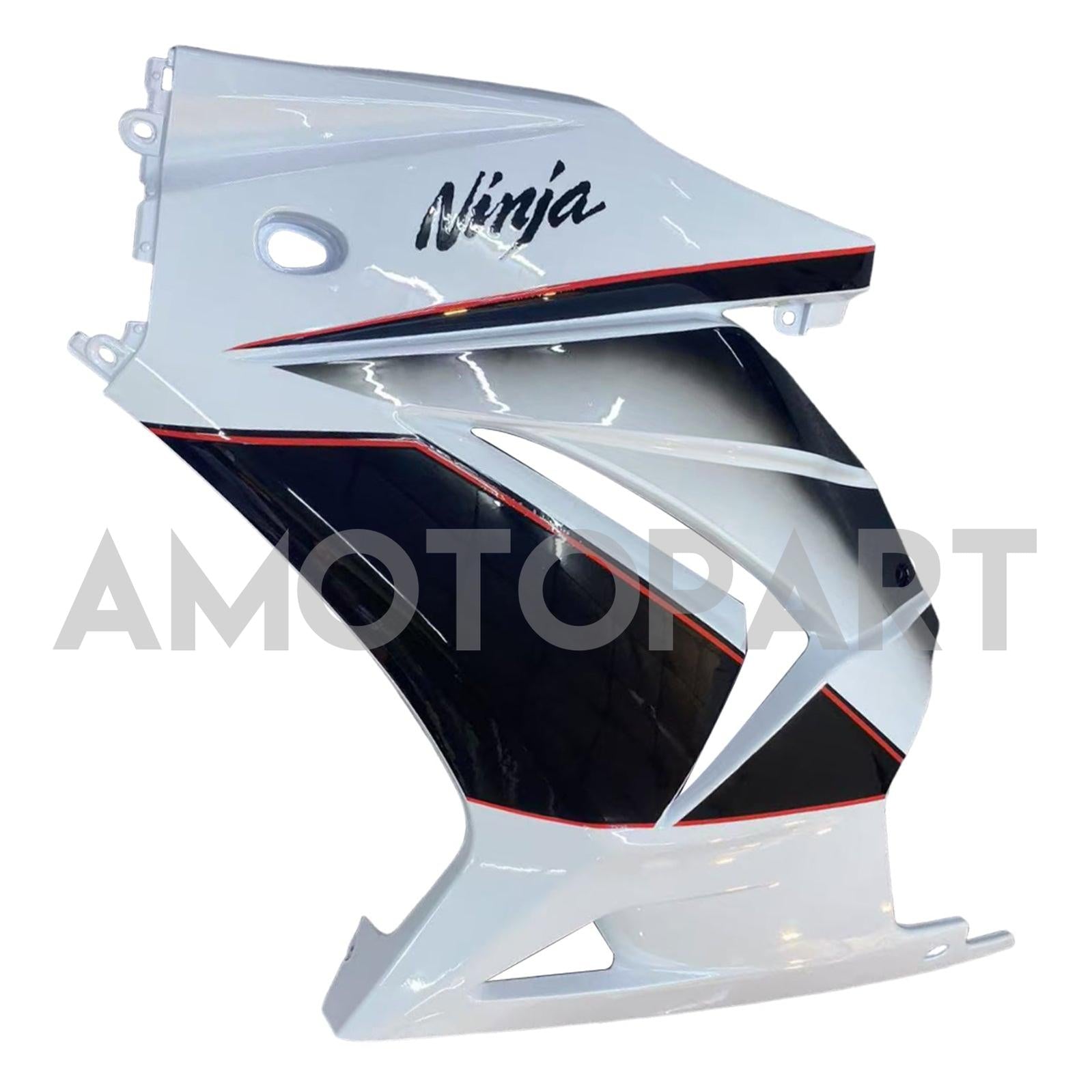 Amotopart 2008-2012 Kawasaki ZX250 Fairing White&Black Kit