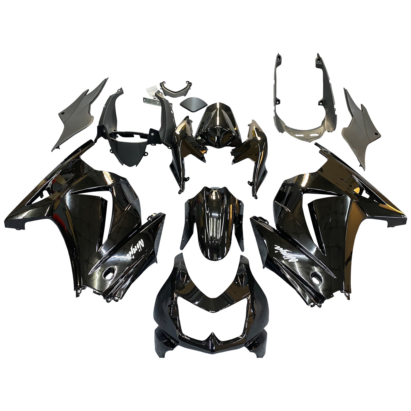 Amotopart Fairings 2008-2012 Kawasaki ZX250 Faring G-Black Kit