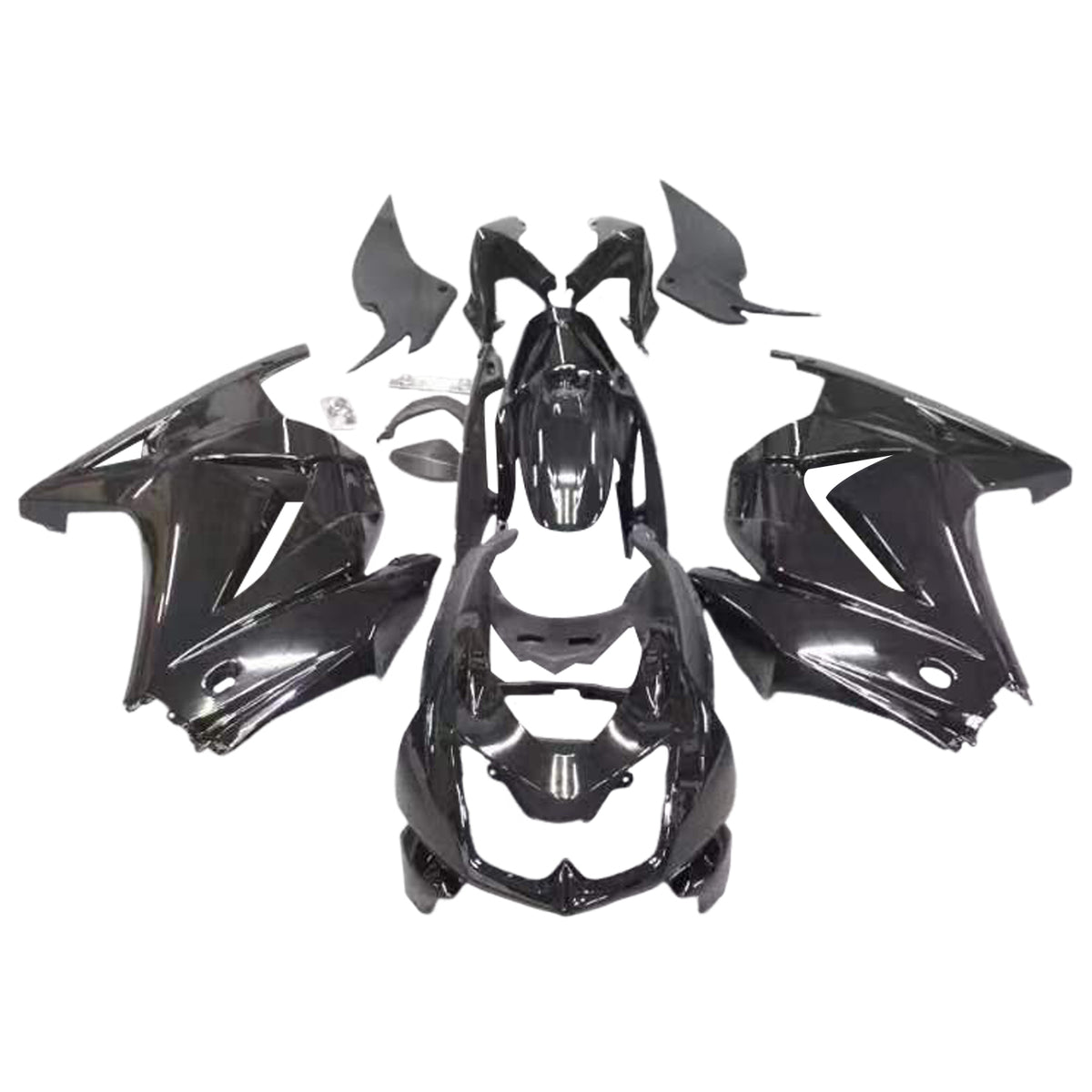 Amotopart Kawasaki EX250 Ninja250R 2008-2012 Kit de carenado negro Style2