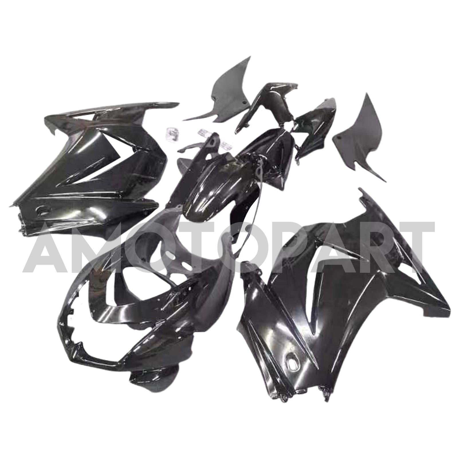 Amotopart Kawasaki EX250 Ninja250R 2008-2012 Black Style2 Fairing Kit
