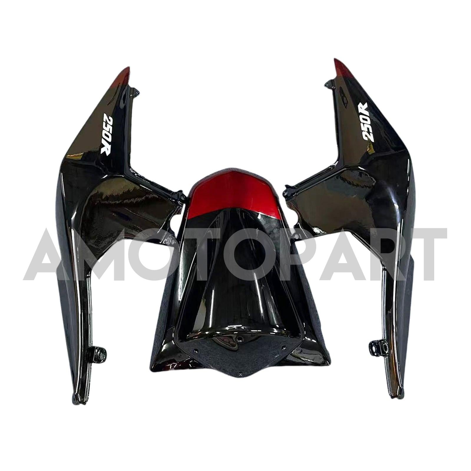 Amotopart Kawasaki EX250 Ninja250R 2008-2012 Black&Red Fairing Kit