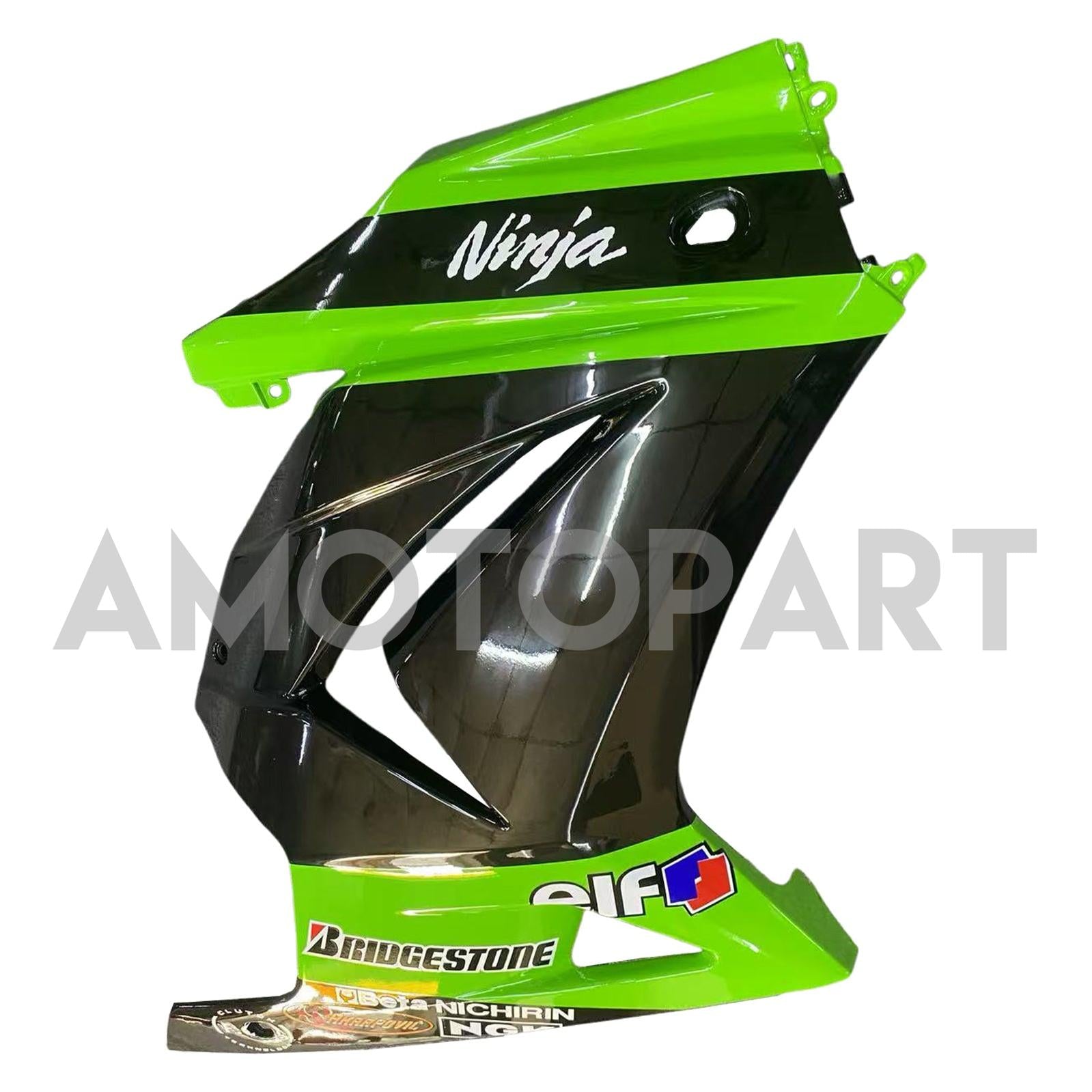 Amotopart Kawasaki EX250 Ninja250R 2008-2012 Green & Black Style2 Fairing Kit