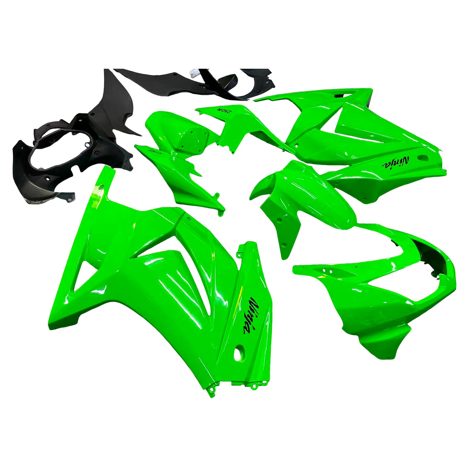 Amotopart Kawasaki EX250 Ninja250R 2008-2012 Green Fairing Kit