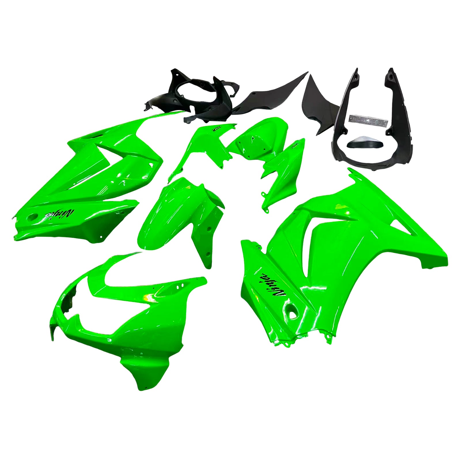 Amotopart Kawasaki EX250 Ninja250R 2008-2012 Green Fairing Kit