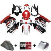 Amotopart Kawasaki EX250 Ninja250R 2008–2012 rot-schwarzes Verkleidungsset