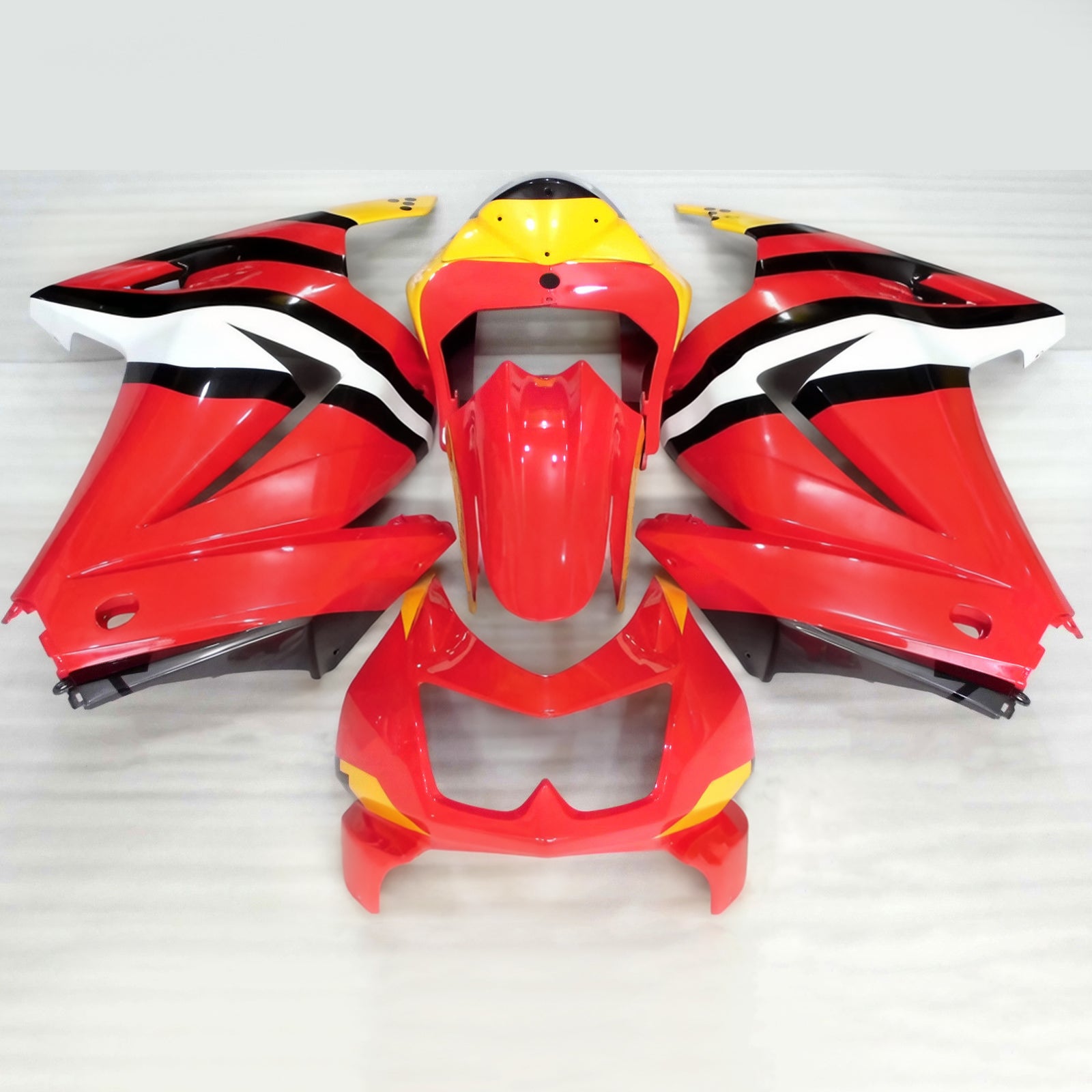 Amotopart 2008-2012 Kawasaki EX250 Ninja250R Red wth Logo Fairing Kit