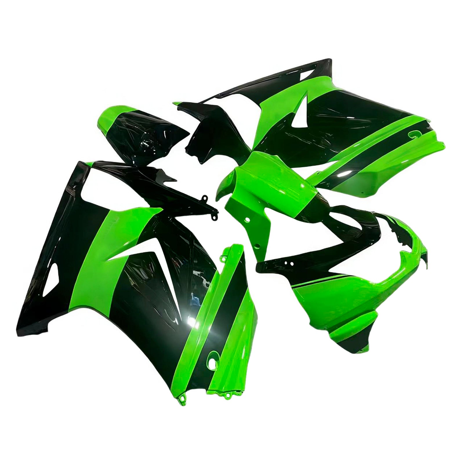 Amotopart 2008-2012 Kawasaki EX250 Ninja250R Green&BlackStyle2 Fairing Kit