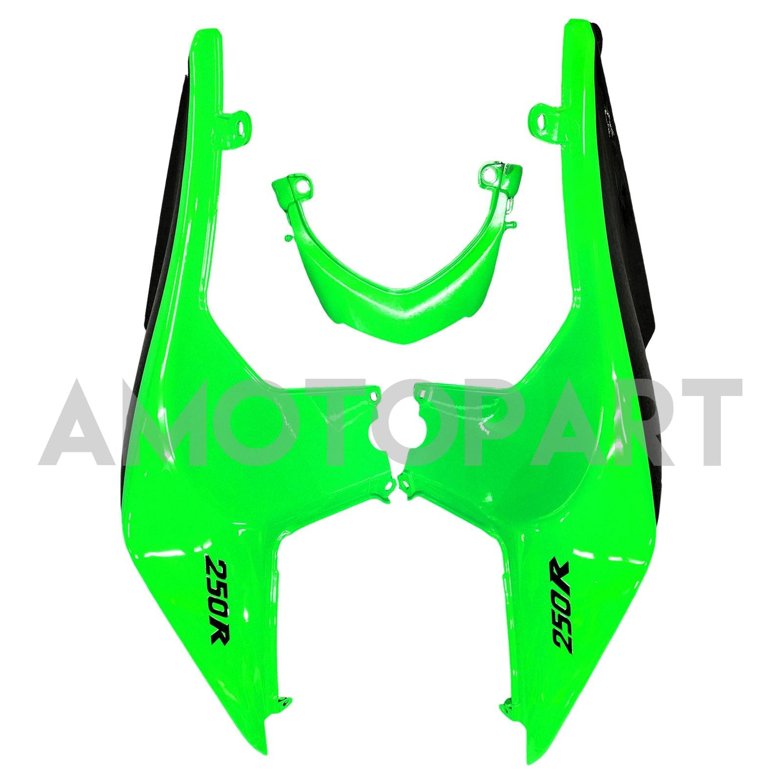 Amotopart 2008-2012 Kawasaki EX250 Ninja250R Green & Black Style3 Fairing Kit