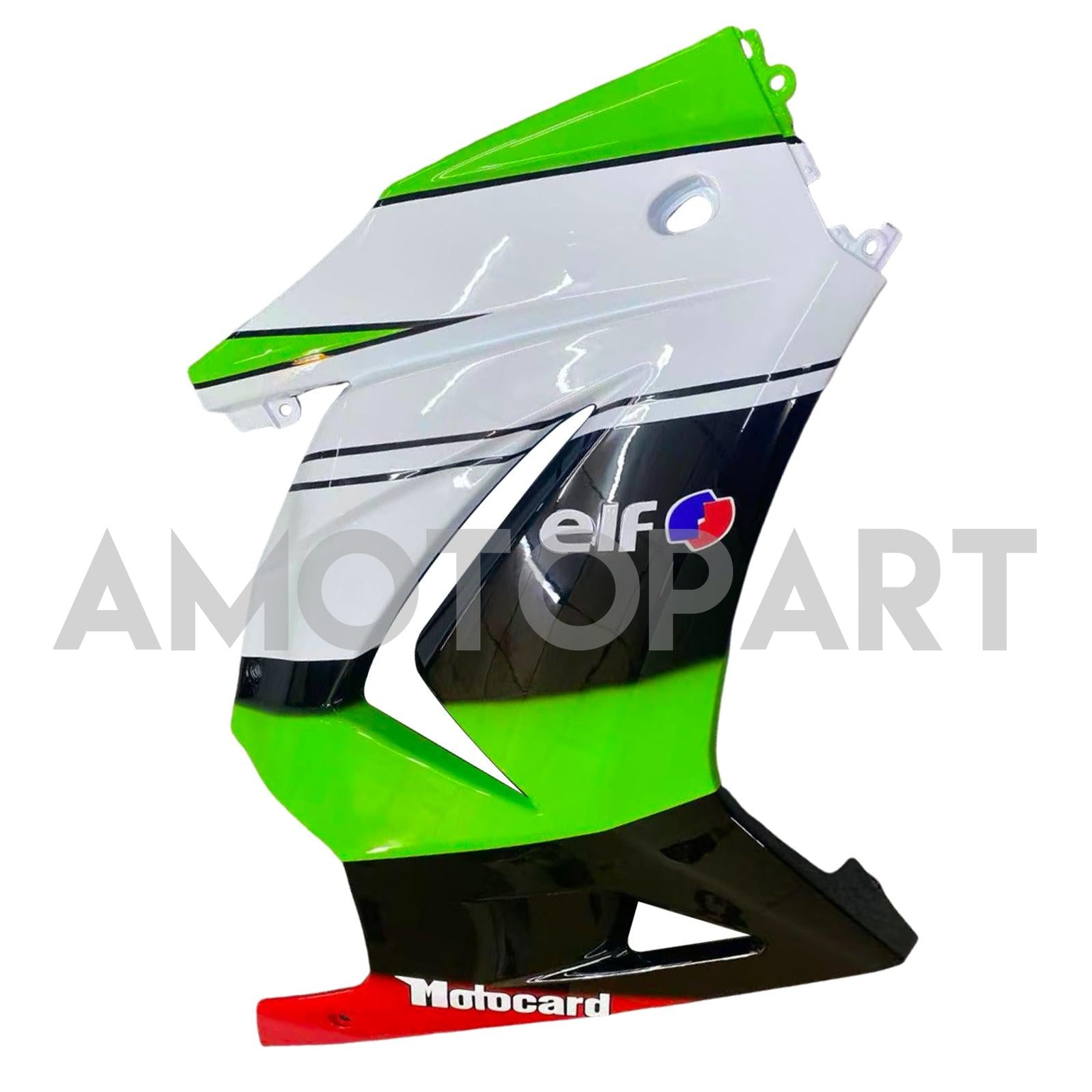 Amotopart 2008–2012 Kawasaki EX250 Ninja250R Schwarz Weiß Grün Verkleidungsset