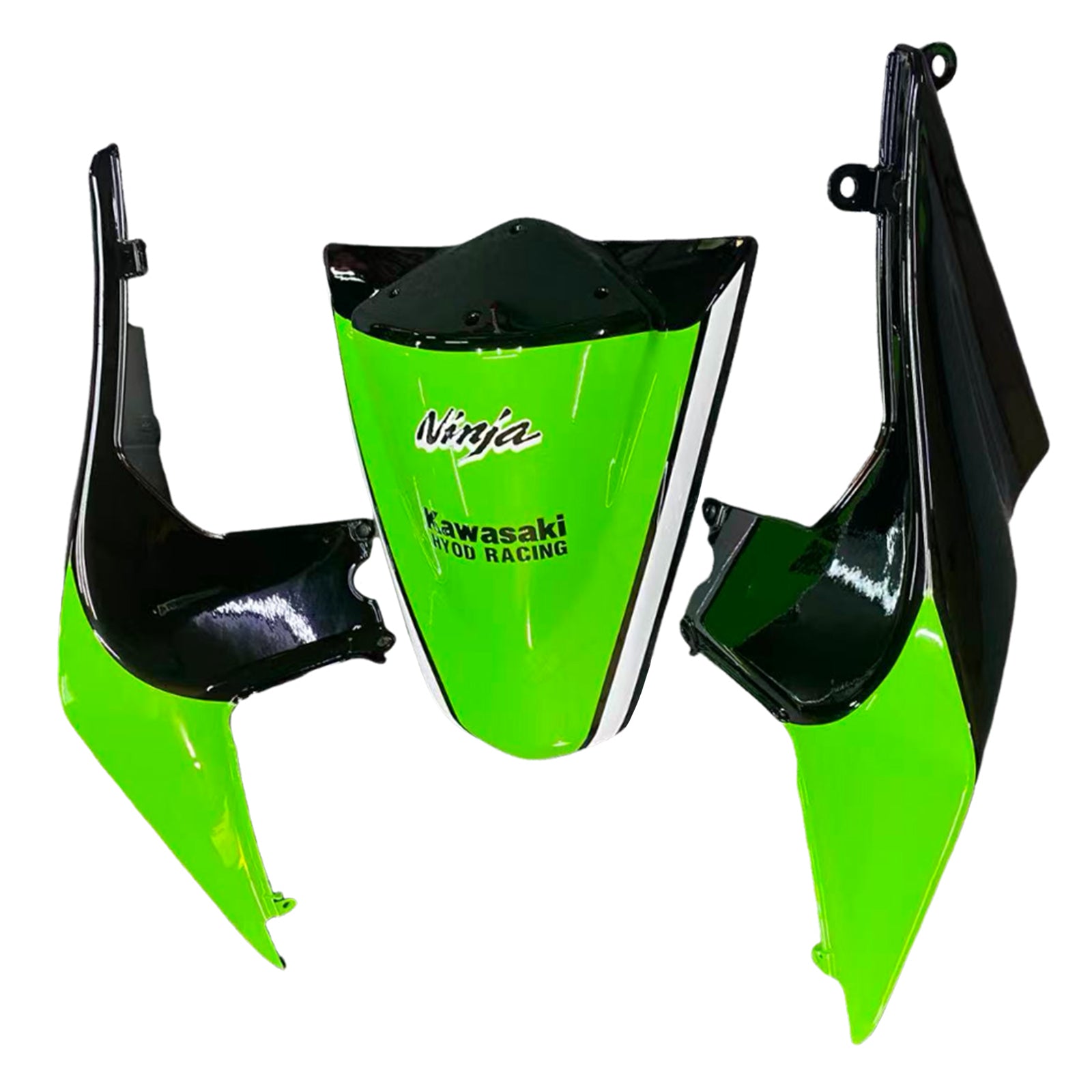 Amotopart 2008-2012 Kawasaki Ex250 Ninja250r Black White Green Fairring Kit