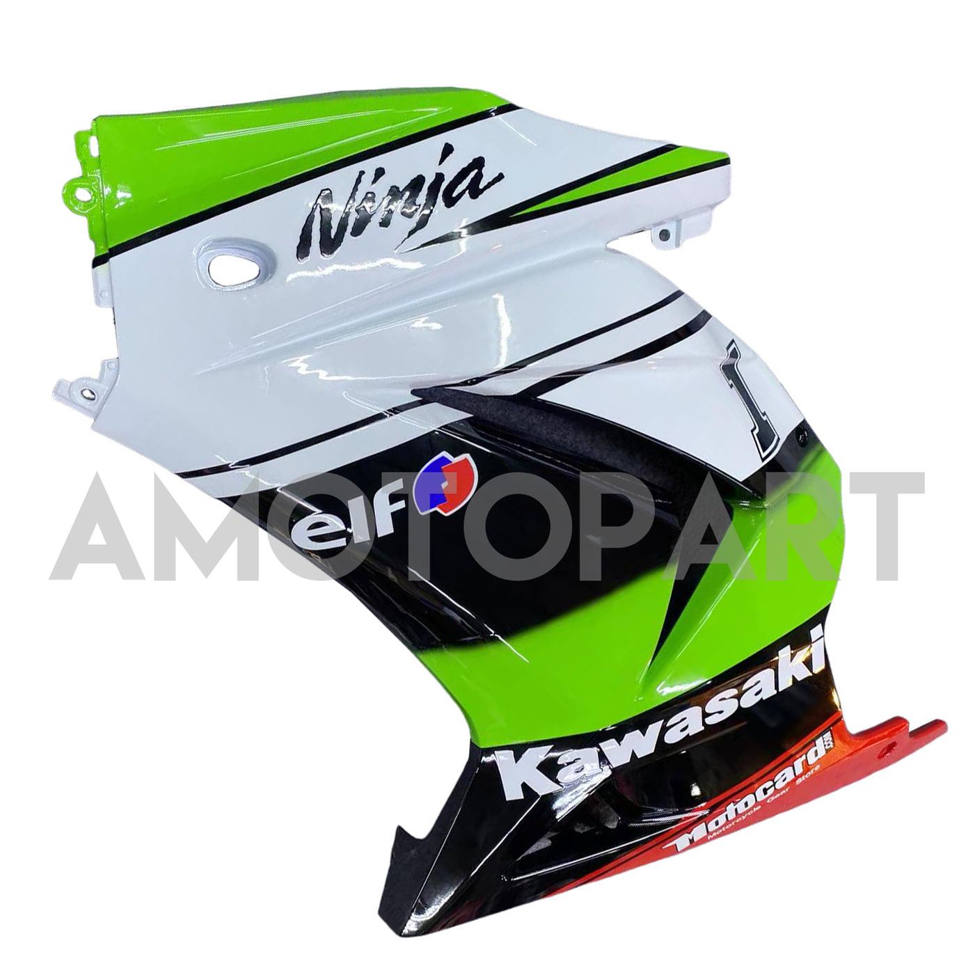 Amotopart 2008-2012 Kawasaki Ex250 Ninja250r Black White Green Fairring Kit