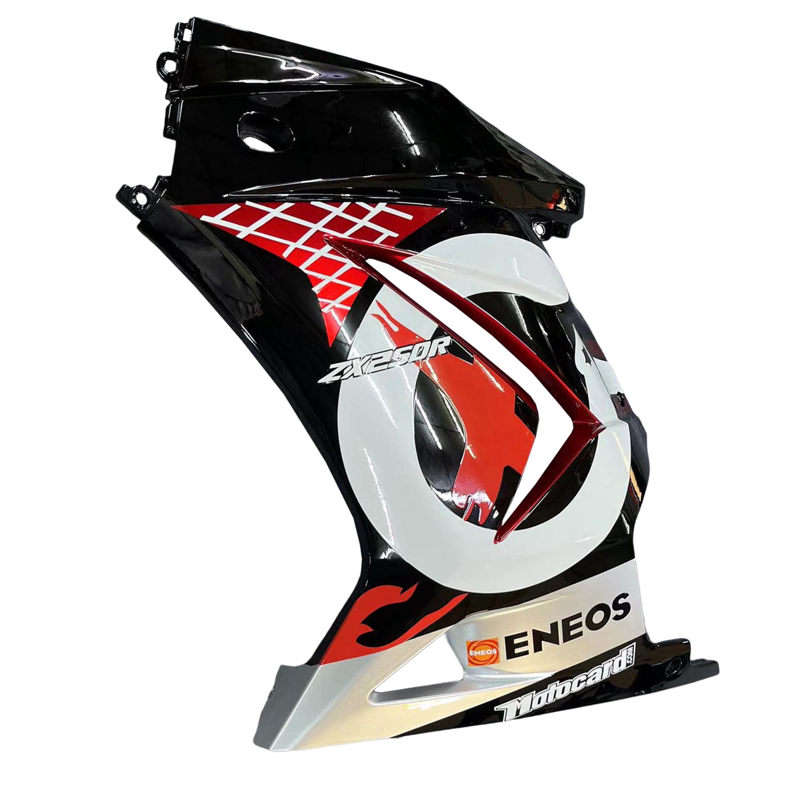 Amotopart 2008-2012 Kawasaki EX250 Ninja250R Black & Red Fairing Kit