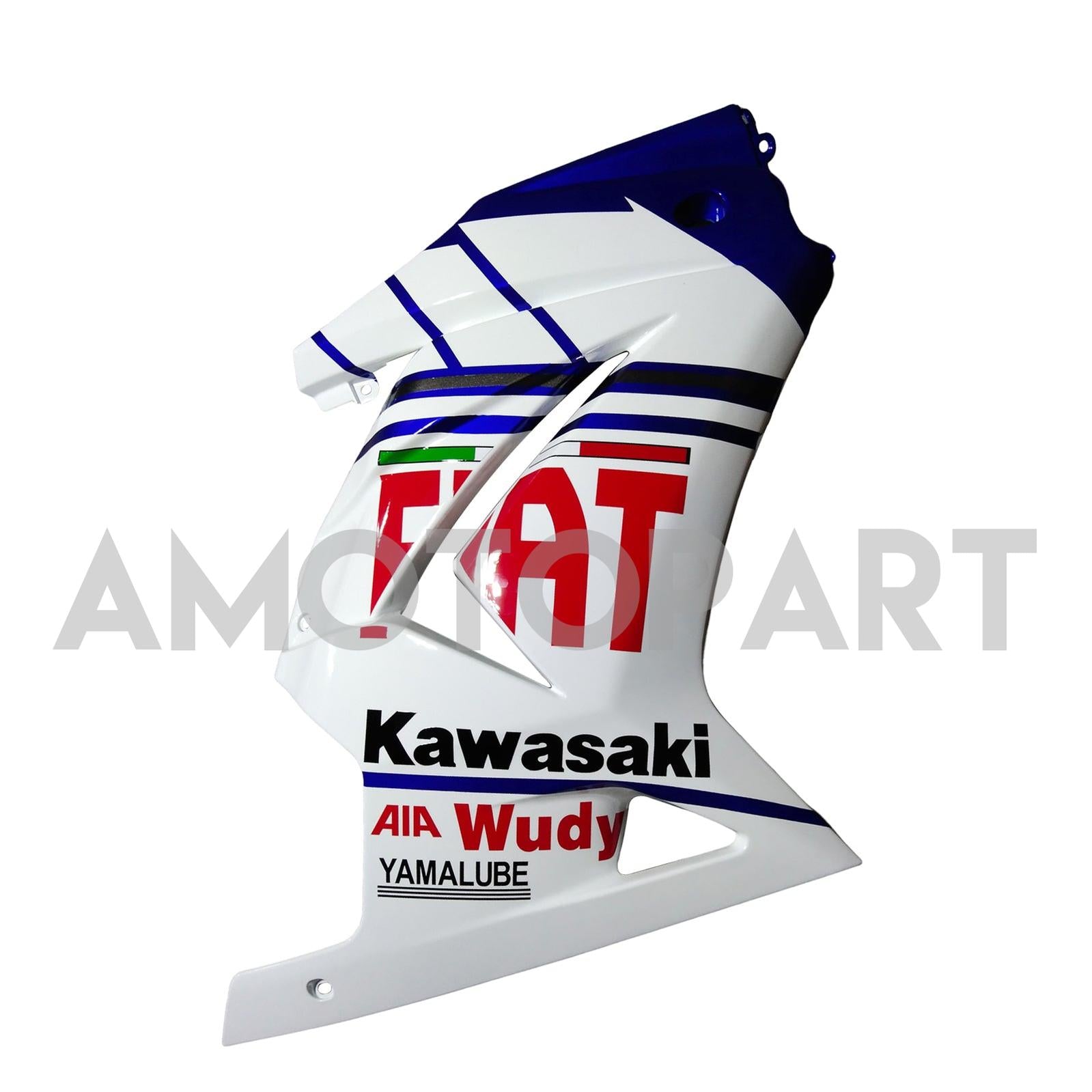 Amotopart 2008-2012 Kawasaki EX250 Ninja250R Kit de carenado negro blanco azul y rojo