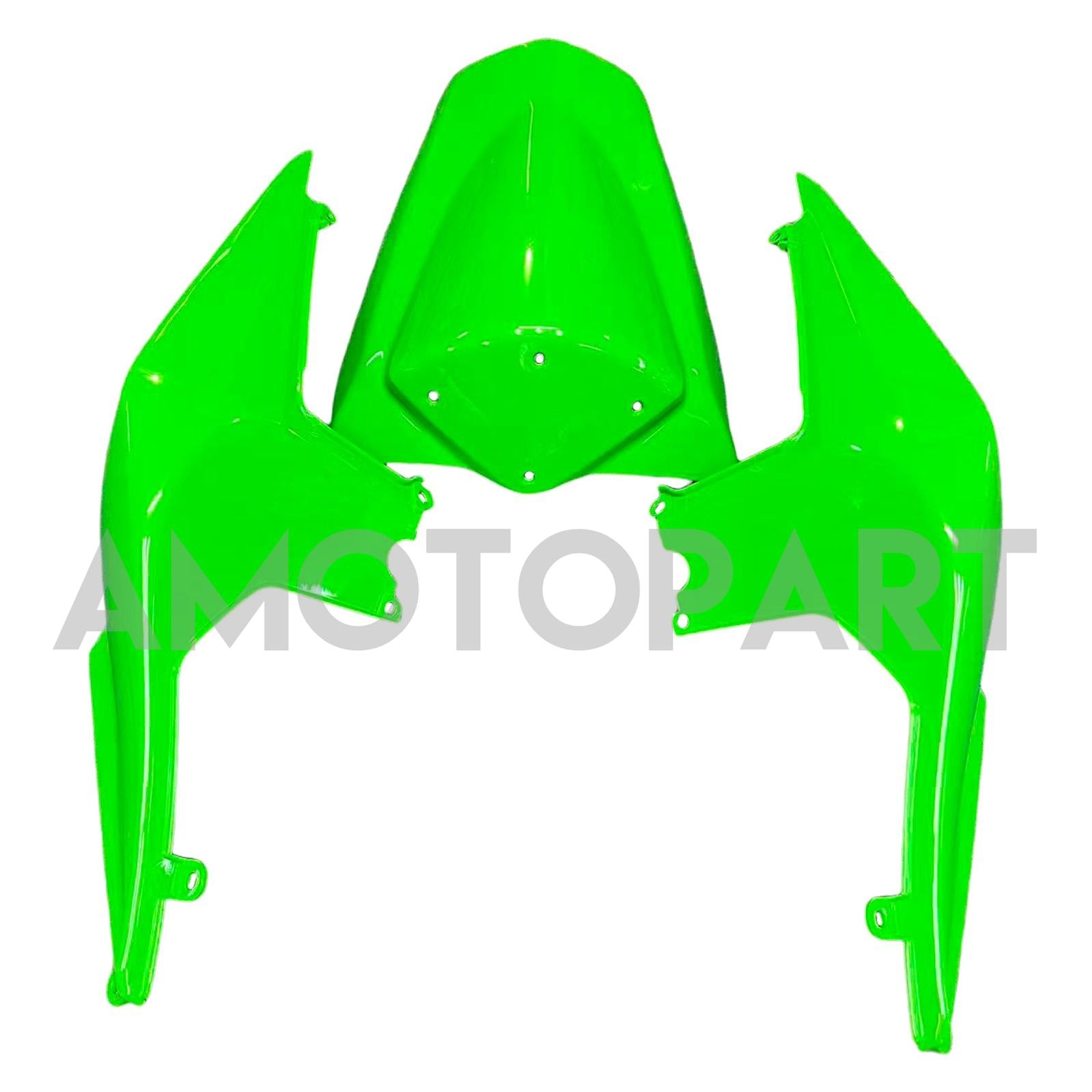 Amotopart 2008-2012 Kawasaki EX250 Ninja250R Vert & Kit de carénage noir