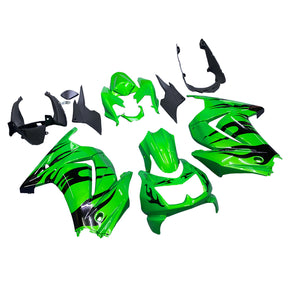 Amotopart 2008-2012 Kawasaki EX250 Ninja250R Black & Green Fairing Kit