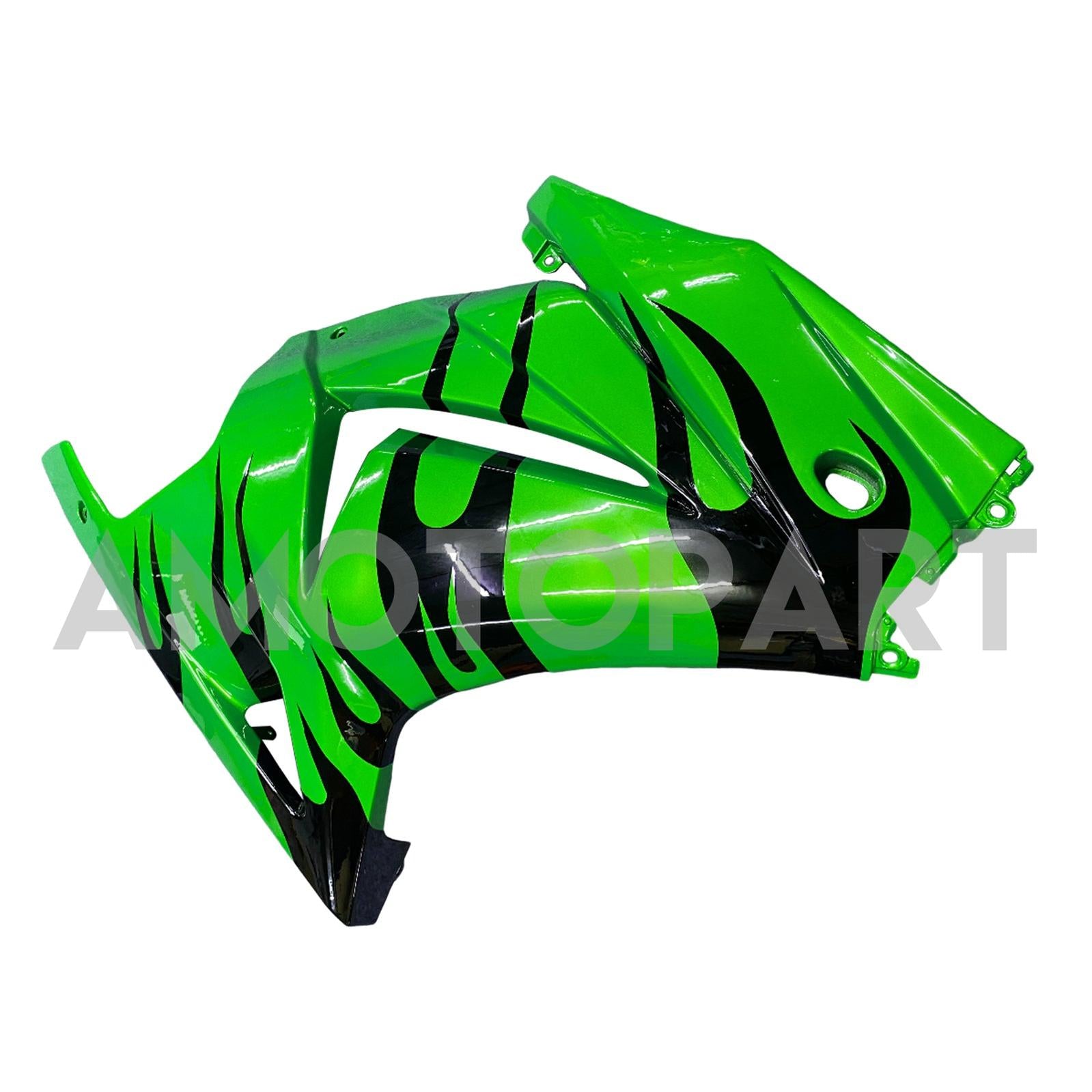 Amotopart 2008-2012 Kawasaki EX250 Ninja250R Black & Green Fairing Kit