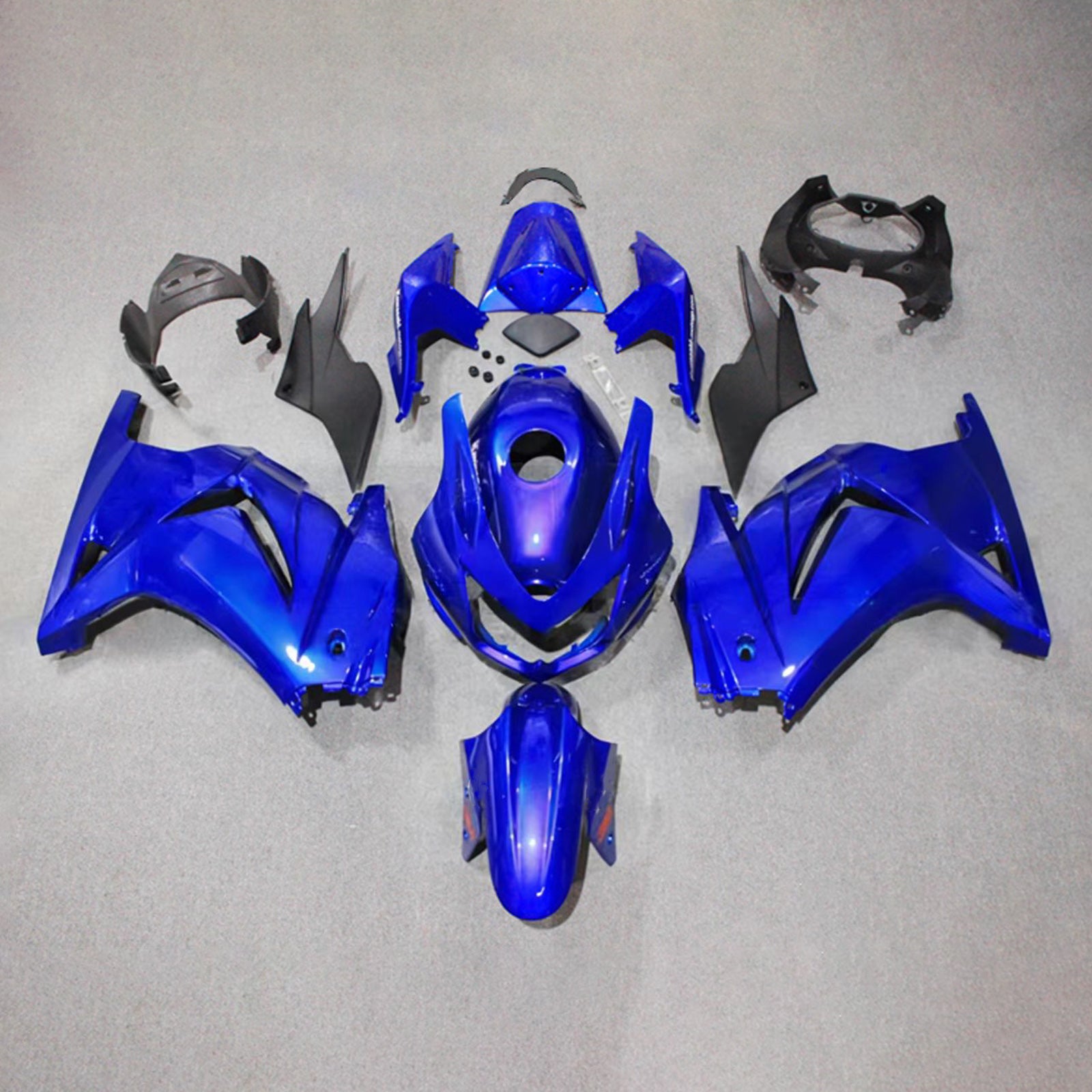 Amotopart 2008-2012 Kawasaki EX250/Ninja250R Kit de carenado azul