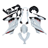 Amotopart 2013-2024 Kawasaki EX300R Fairing White&Black Kit